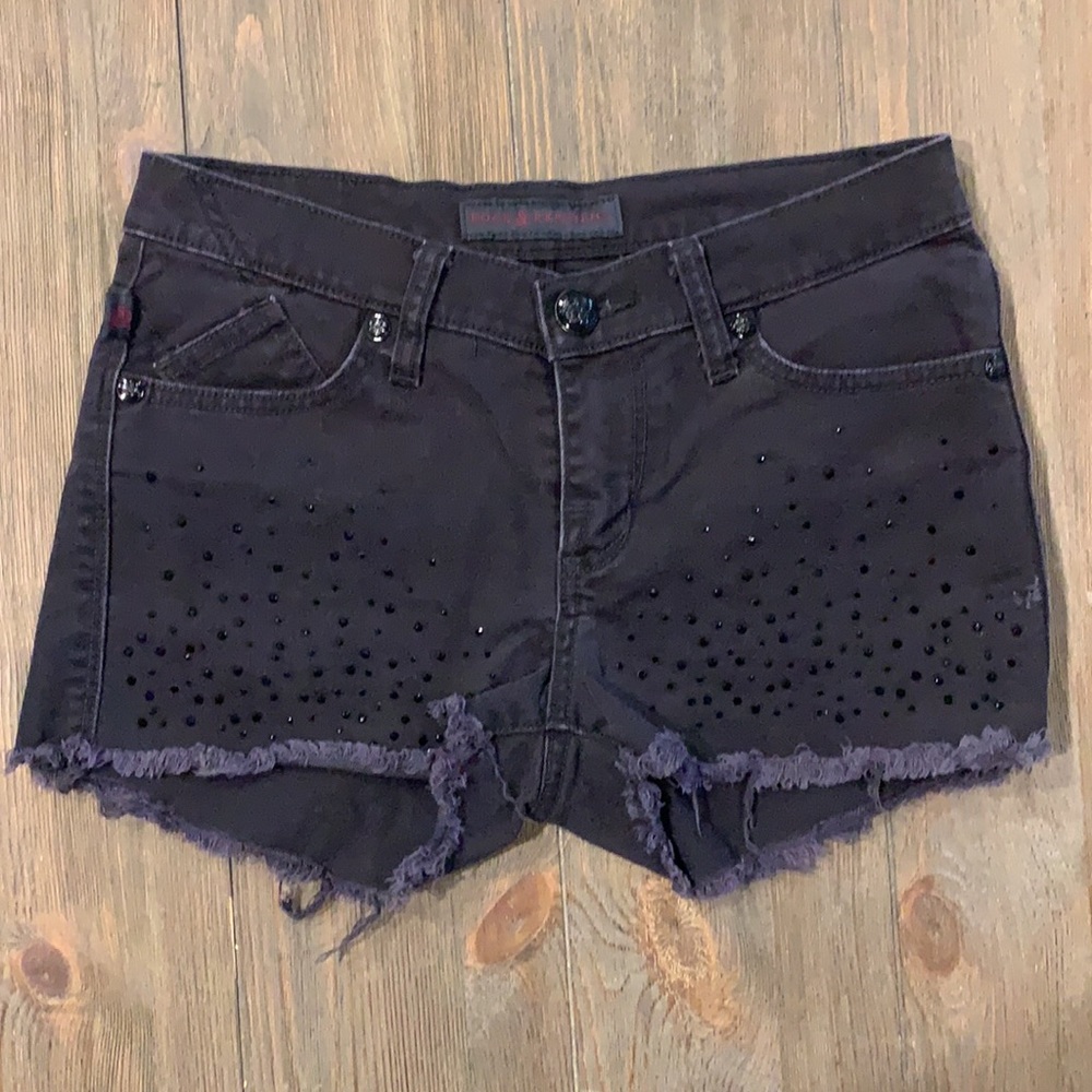 Bedazzled denim shorts